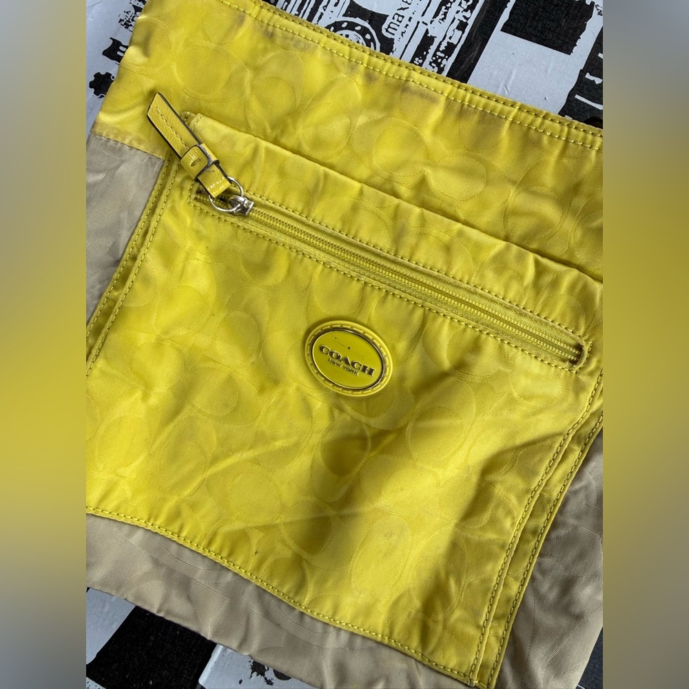 Coach Signature Nylon File Bag - Picture 2 of 10
